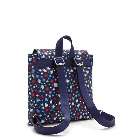 Kipling Dannie Printed Small Sırt Çantaları Mavi | TR 1668ZU